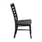 International Concepts Set of 2 Cosmo Chairs, Coal-Black/washed black C75-310P - alternate 6